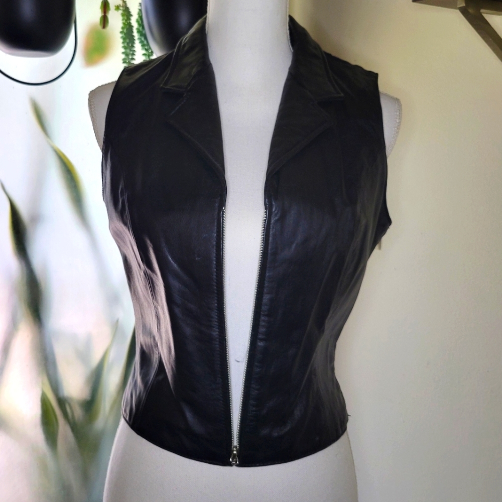 Wilson Leathers Womens Front Zip Leather Vest
